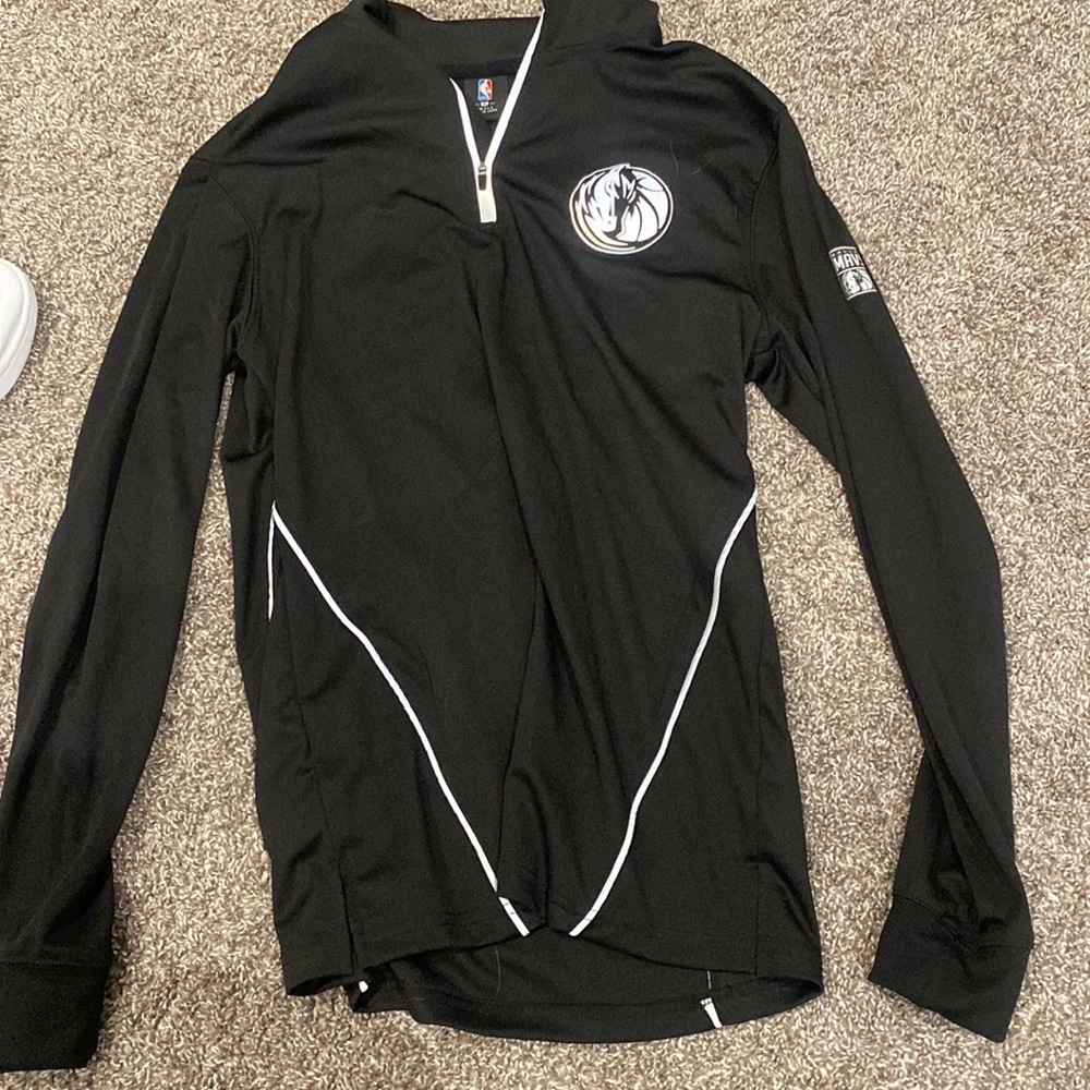 A Mavs half zip long sleeve pull over.